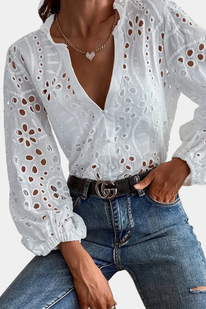 Alba | Blusa con Ojal