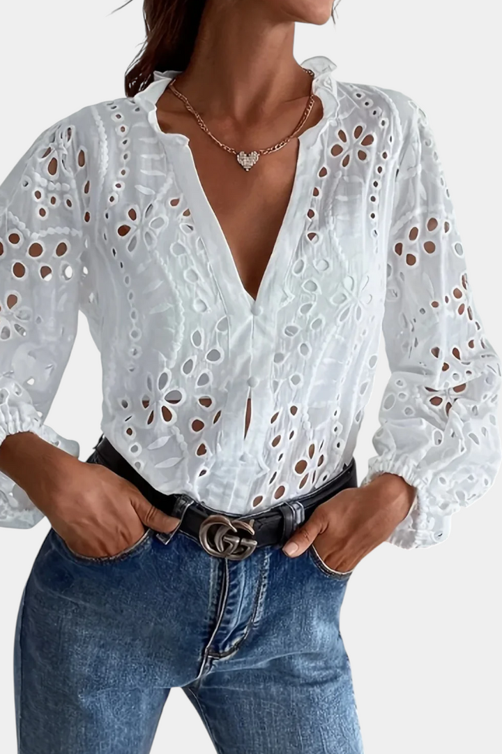 Alba | Blusa con Ojal