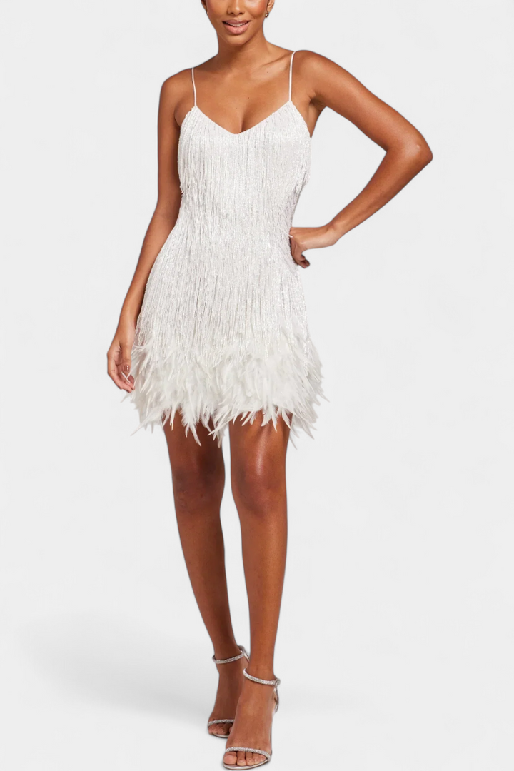 Sheril | Vestido Plumas